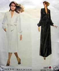 1857 VOGUE PIERRE BALMAIN BLOUSON COLLAR DRESS LENGTHS PATTERN 14,12,10,18 choice